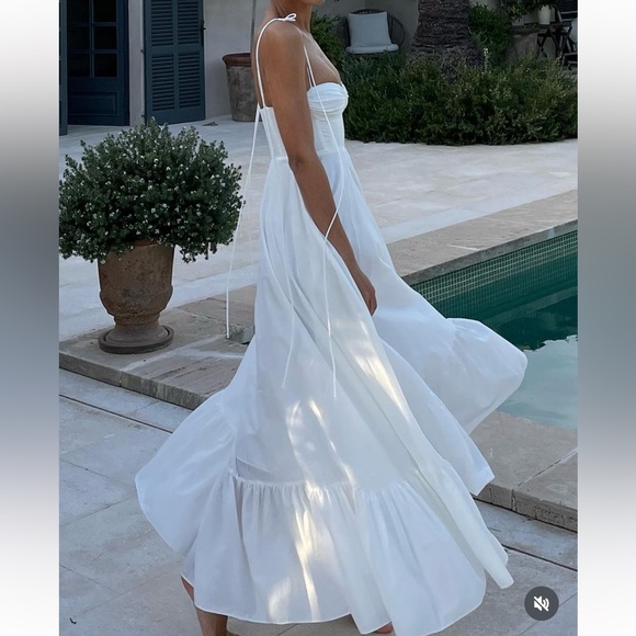 GORGEOUS ZARA NWT Ruffled Poplin Dress ZW Collection - Picture 5 of 16